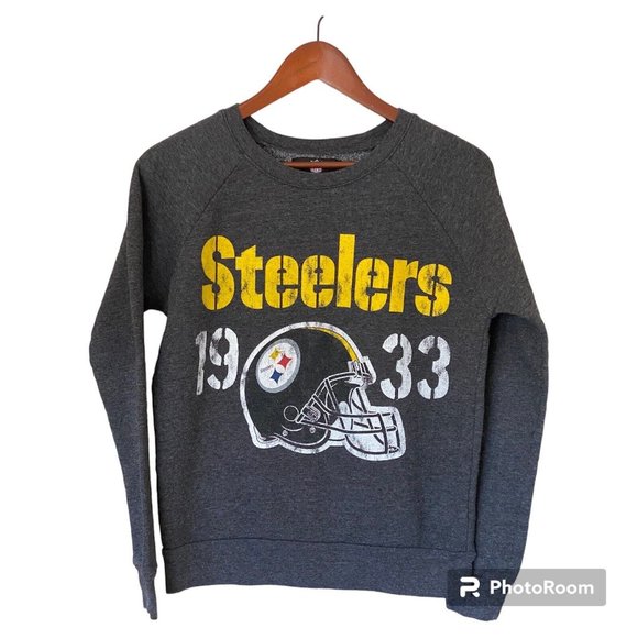 Team Apparel Other - Pittsburgh Steelers Men's S Black Sweatshirt NFL Football Pullover Spell-out